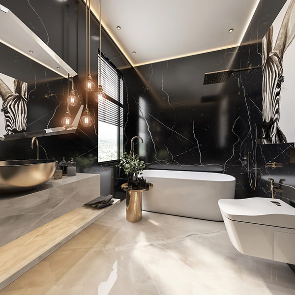 طراحی داخلی حمام و سرویس بهداشتی توسط انزو پروژه ای در کامرانیه