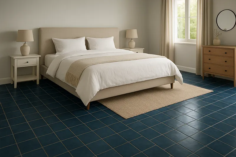 سرامیک آبی تیره برای اتاق خواب