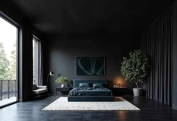 سرامیک مشکی برای اتاق خواب