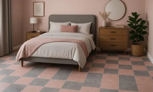 ترکیب سرامیک طوسی و صورتی