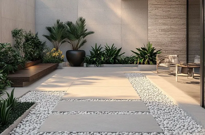 پرسلان طرح تراورتن برای دیوار حیاط