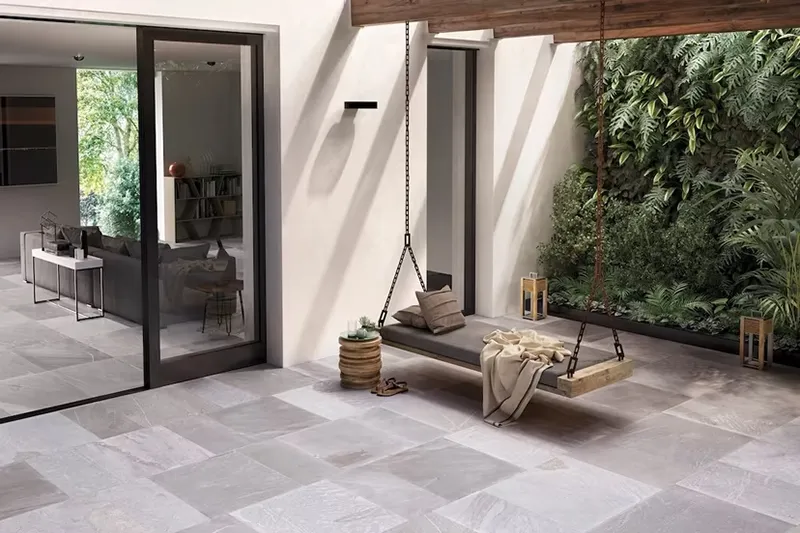 سرامیک طرح سنگ خاکستری برای تراس