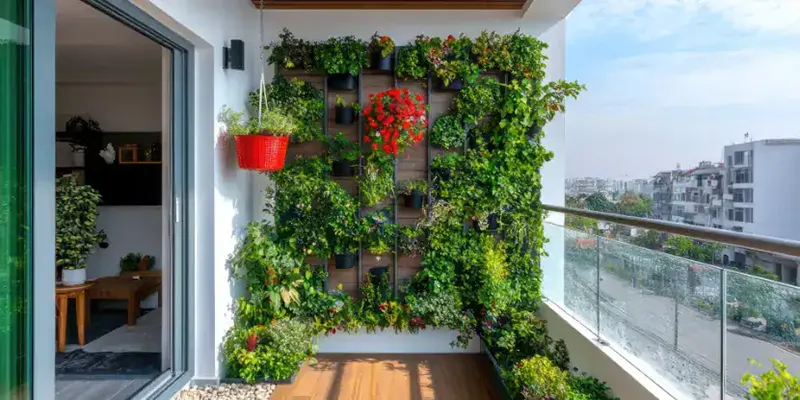 بالکن با سبک باغ