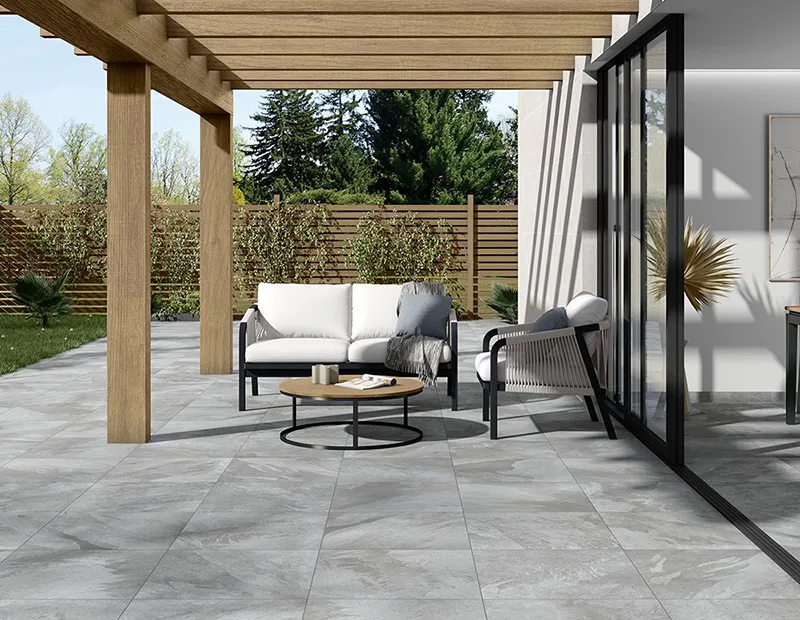 سرامیک رنگ خاکستری برای تراس