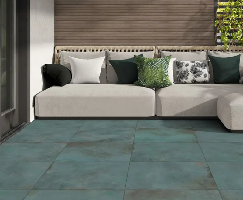 سرامیک سبز آبی برای تراس