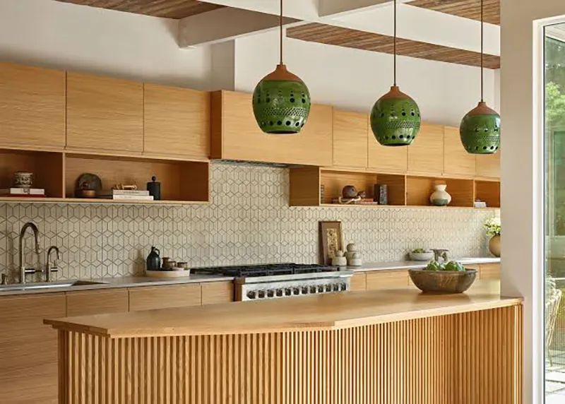 کاشی بین کابینتی طرح هندسی